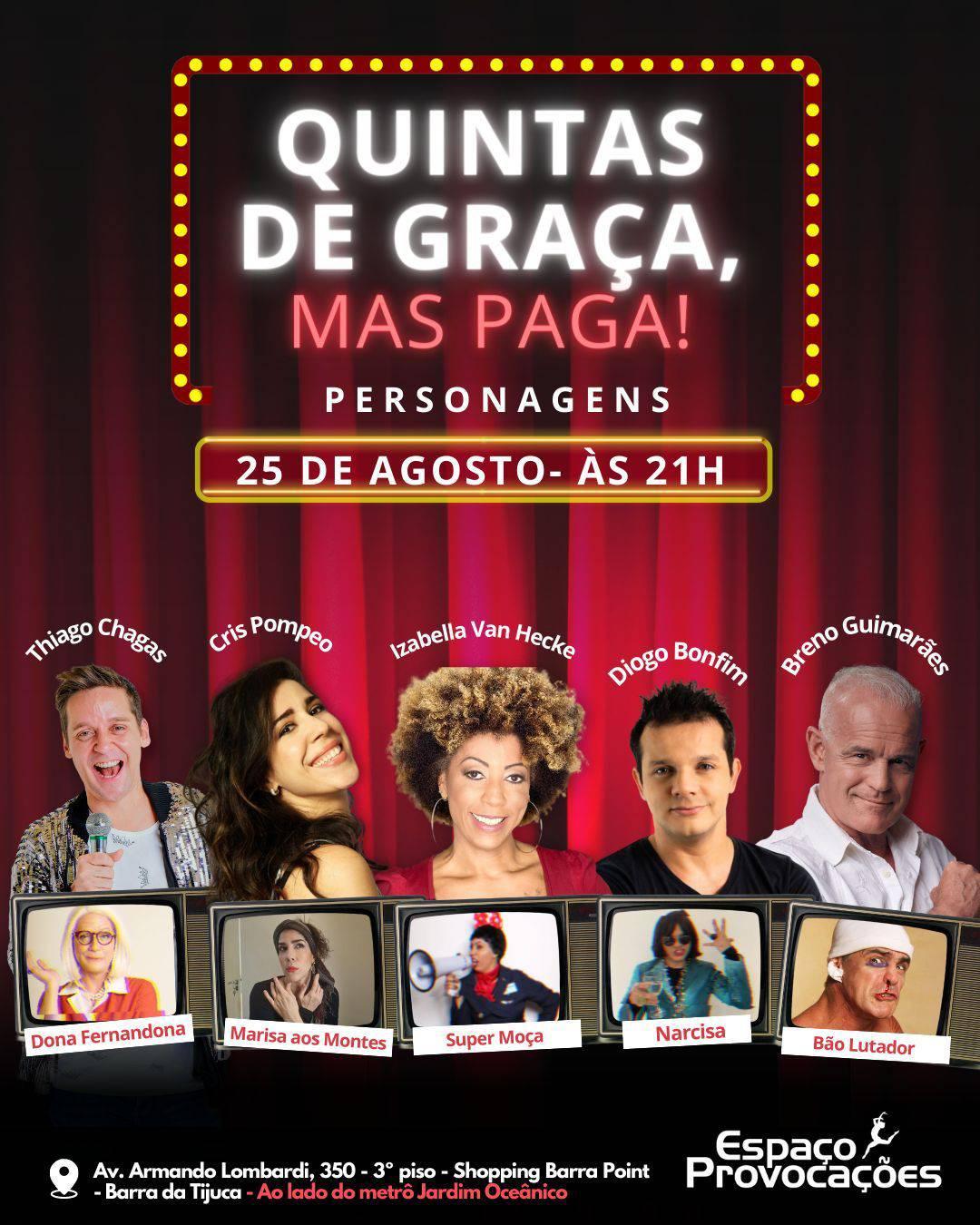 Breno Augusto Guimarães estará apresentando no Quintas de Graça (Mas Paga), com seu esquete de humor 