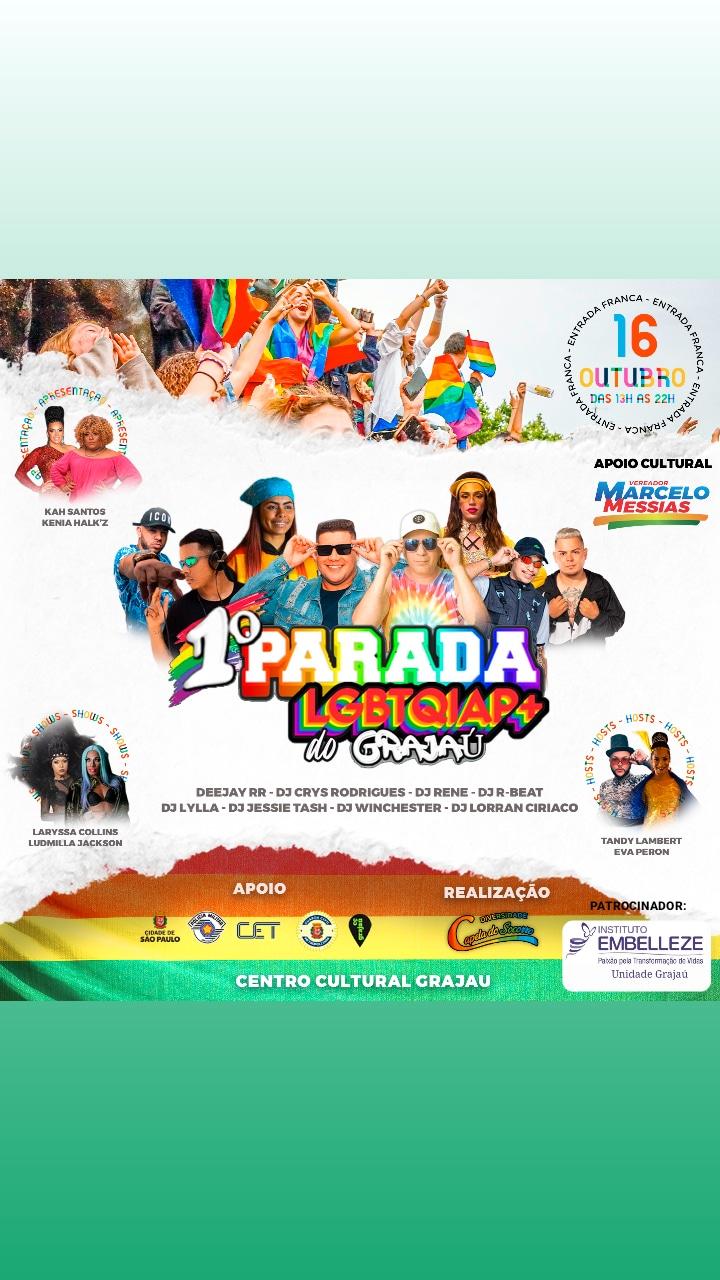 Grajaú receberá a 1° parada do orgulho LGBTQIAP+