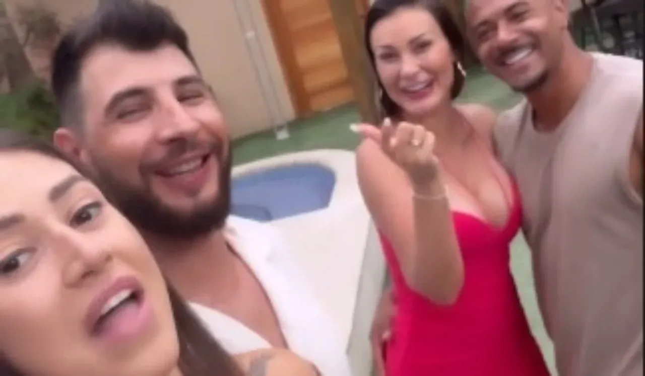 Andressa Urach e namorado se unem a casal em novo vídeo adulto