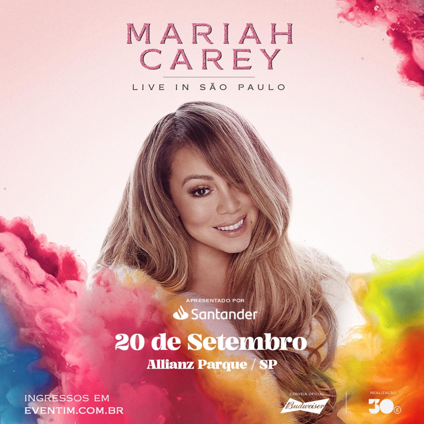 Mariah Carey retorna ao Brasil para show exclusivo em São Paulo