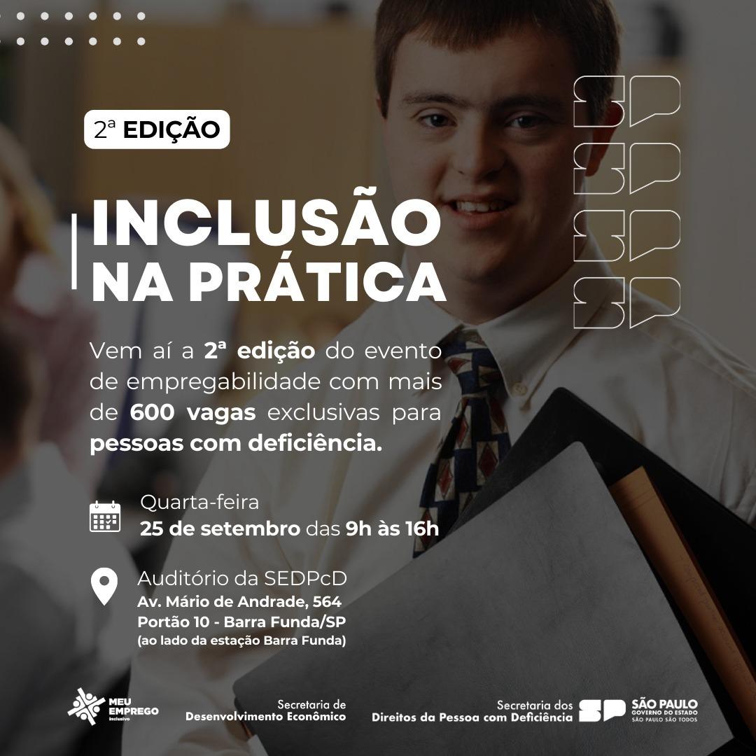 São Paulo Recebe o 2º Feirão de Empregabilidade Exclusivo para Pessoas com Deficiência