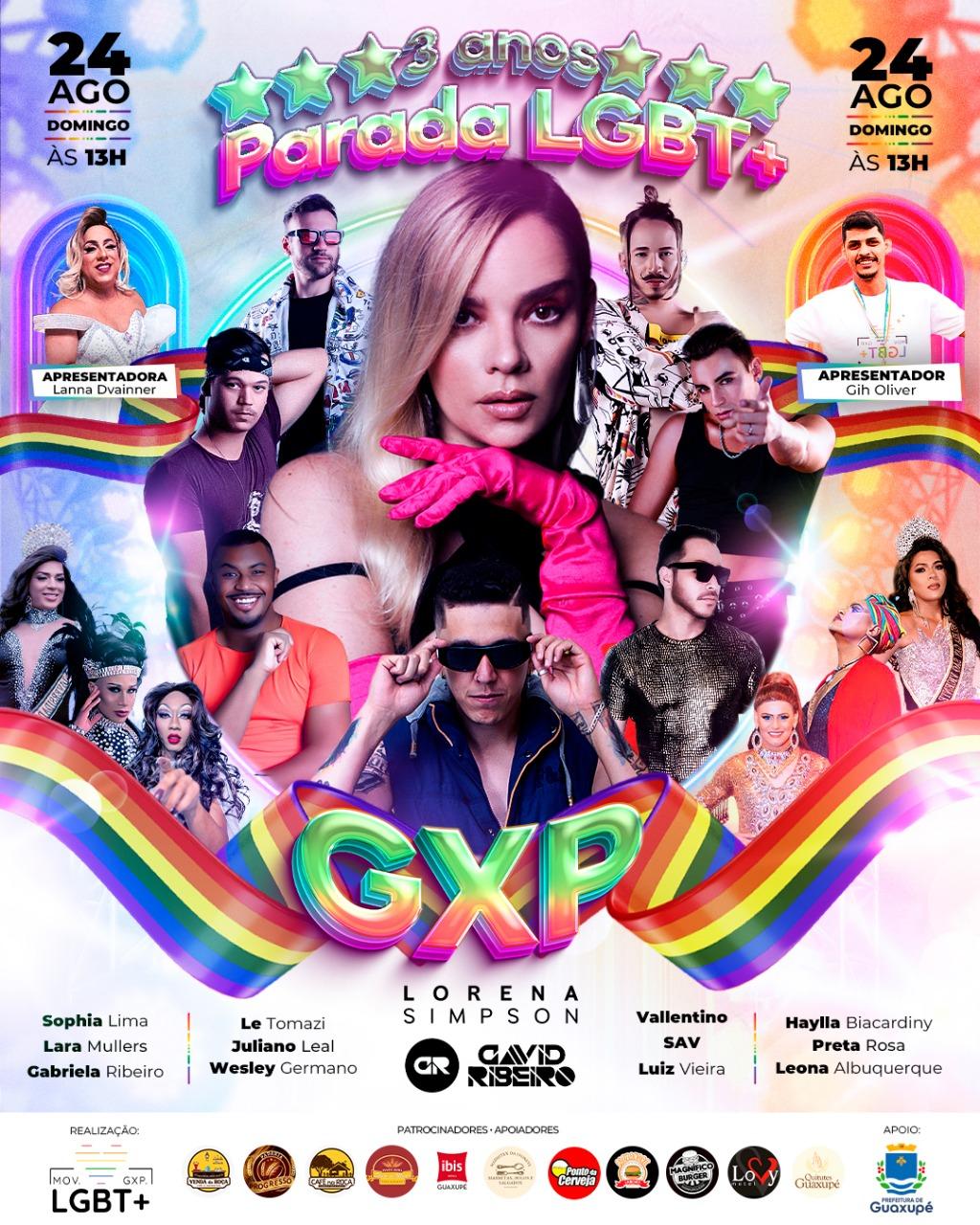 Guaxupé se prepara para a 3ª Parada LGBT+ com shows, diversidade e celebração