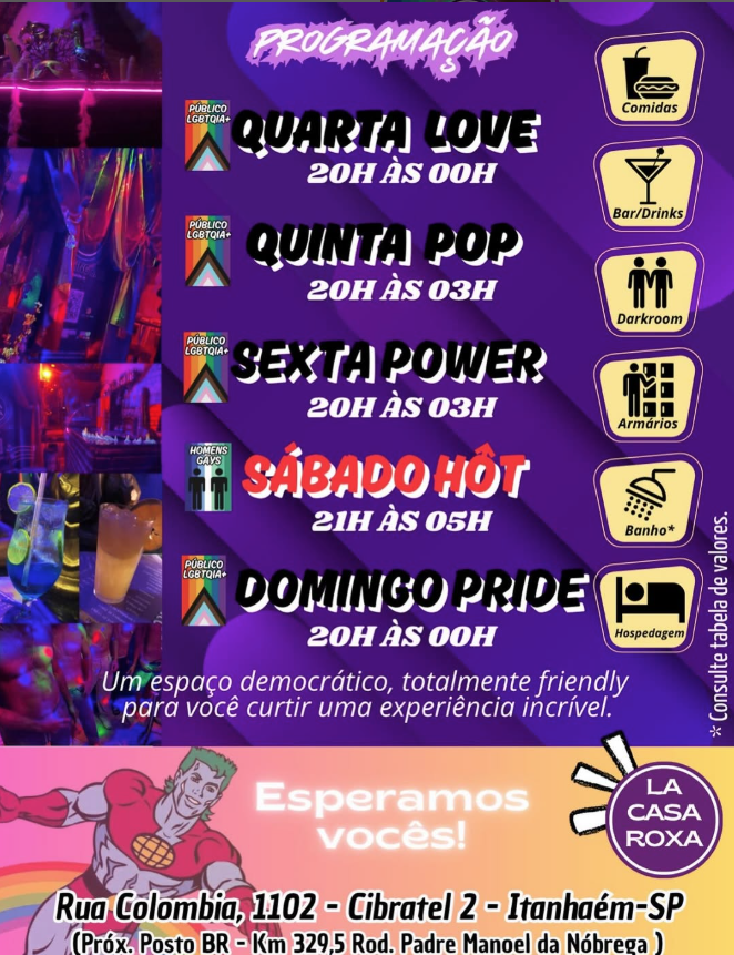 Itanhaém ganha seu primeiro Cruising Bar: conheça a La'Casa Roxa, novo ponto de encontro da comunidade LGBTQIAP+
