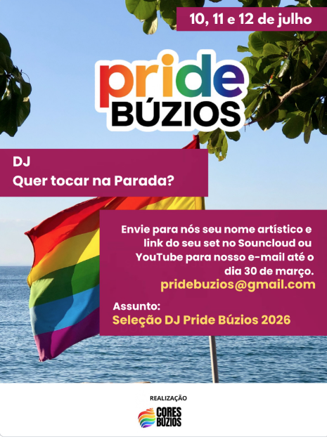 Parada do Orgulho LGBT+ de Búzios abre seleção de DJs e reforça papel de visibilidade em meio a desafios da comunidade