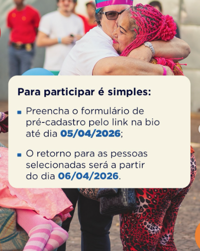 #PraTodosVerem: Carrossel com fundo nas cores da Parada SP. Os cards divulgam as inscrições para expositores da 25ª Feira Cultural da Diversidade LGBT+, com informações sobre datas, processo de seleção e contato.