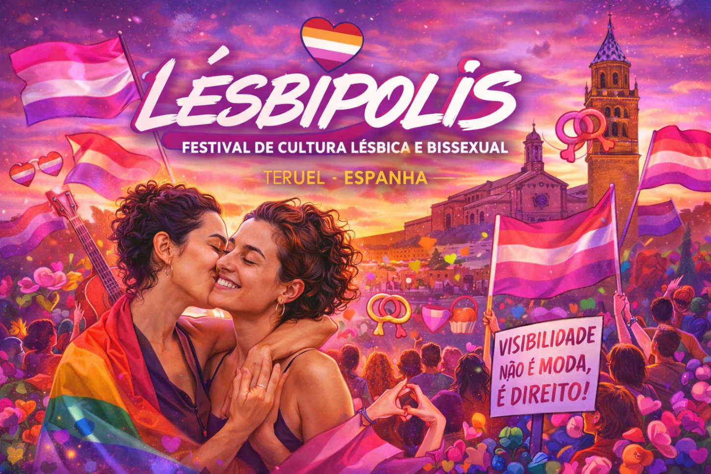 Festival “Lesbípolis” coloca cidade do interior da Espanha no centro da visibilidade LGBTQIA+