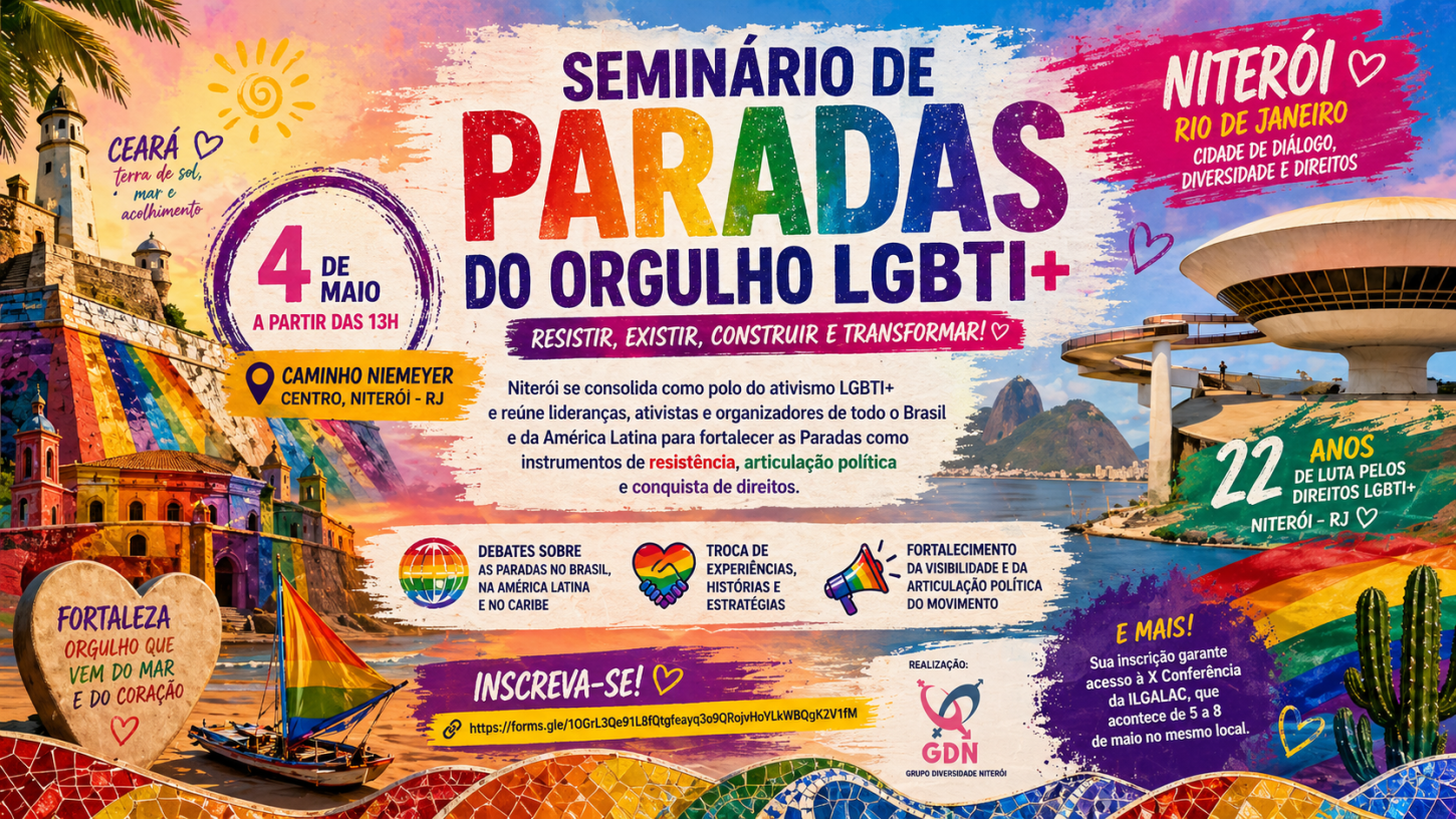 Niterói abre inscrições para o Seminário de Paradas do Orgulho LGBTI+