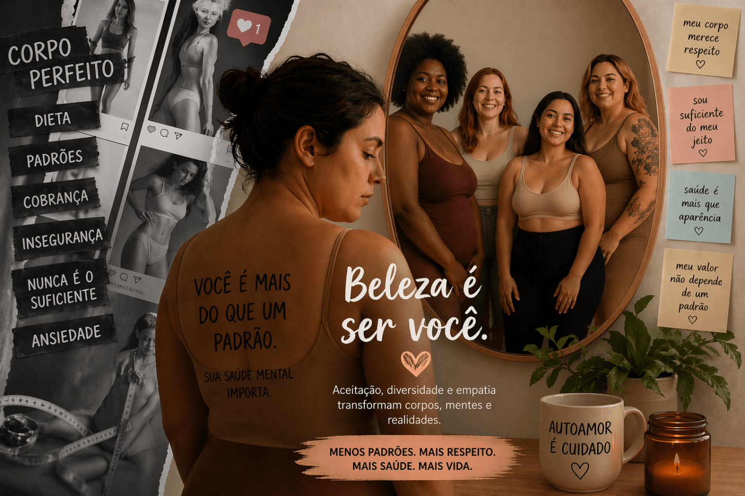 O peso dos padrões de beleza na saúde mental feminina