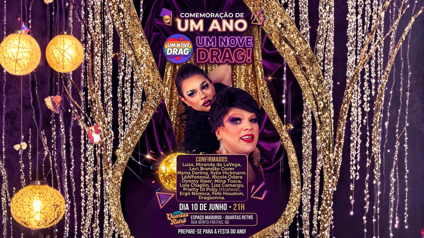 Um Nove Drag celebra 1 ano com festa especial e entra na programação da Mundo GTV