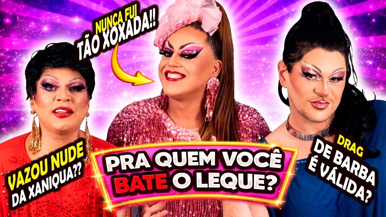 “Vazou nude?!” + beijo na Anitta: Drag Tiffany entrega tudo no Pra Quem Você Bate o Leque?