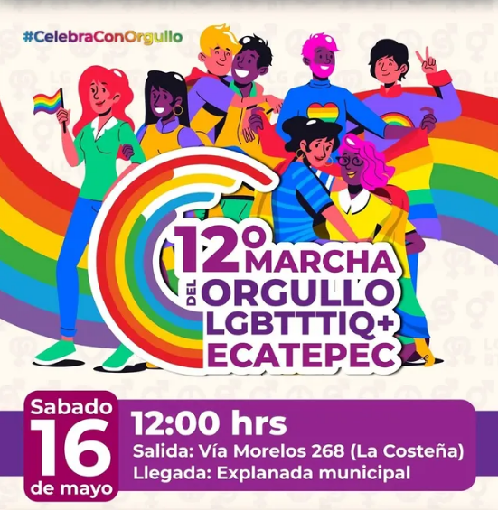 12ª Marcha do Orgulho LGBTTTIQ+ toma as ruas de Ecatepec neste 16 de maio