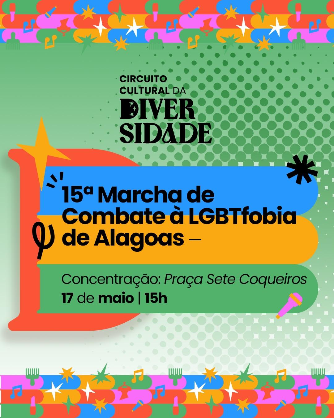 15ª Marcha de Combate à LGBTfobia ocupa as ruas de Maceió com ato de resistência e celebração da diversidade