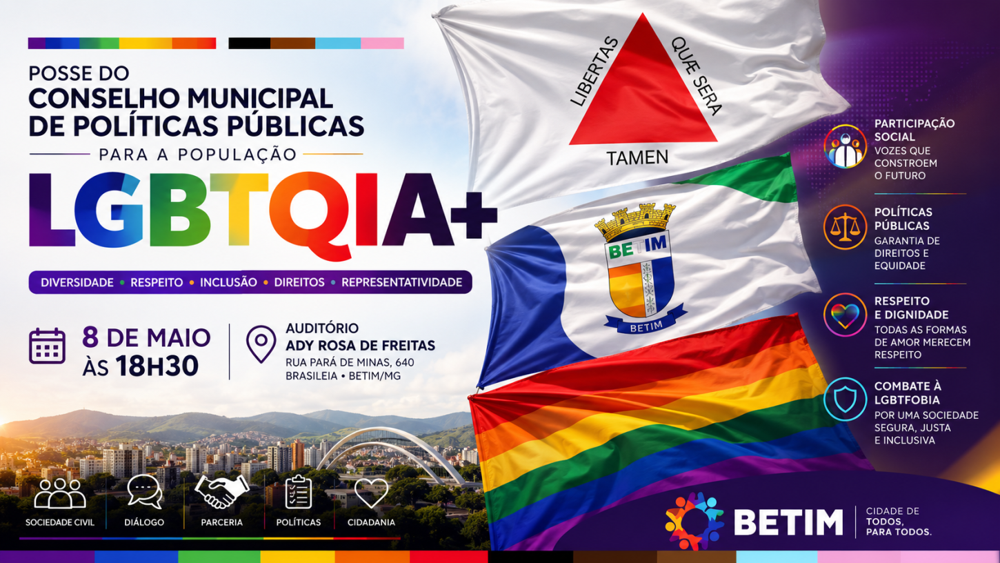 Betim institucionaliza Conselho LGBTQIA+ e avança na construção de políticas públicas em cenário de alta vulnerabilidade social