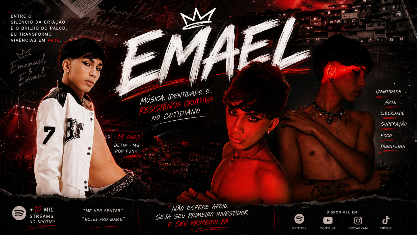 Emael, de Betim (MG), transforma vivência pessoal em Pop Funk autoral e aposta em carreira independente no streaming