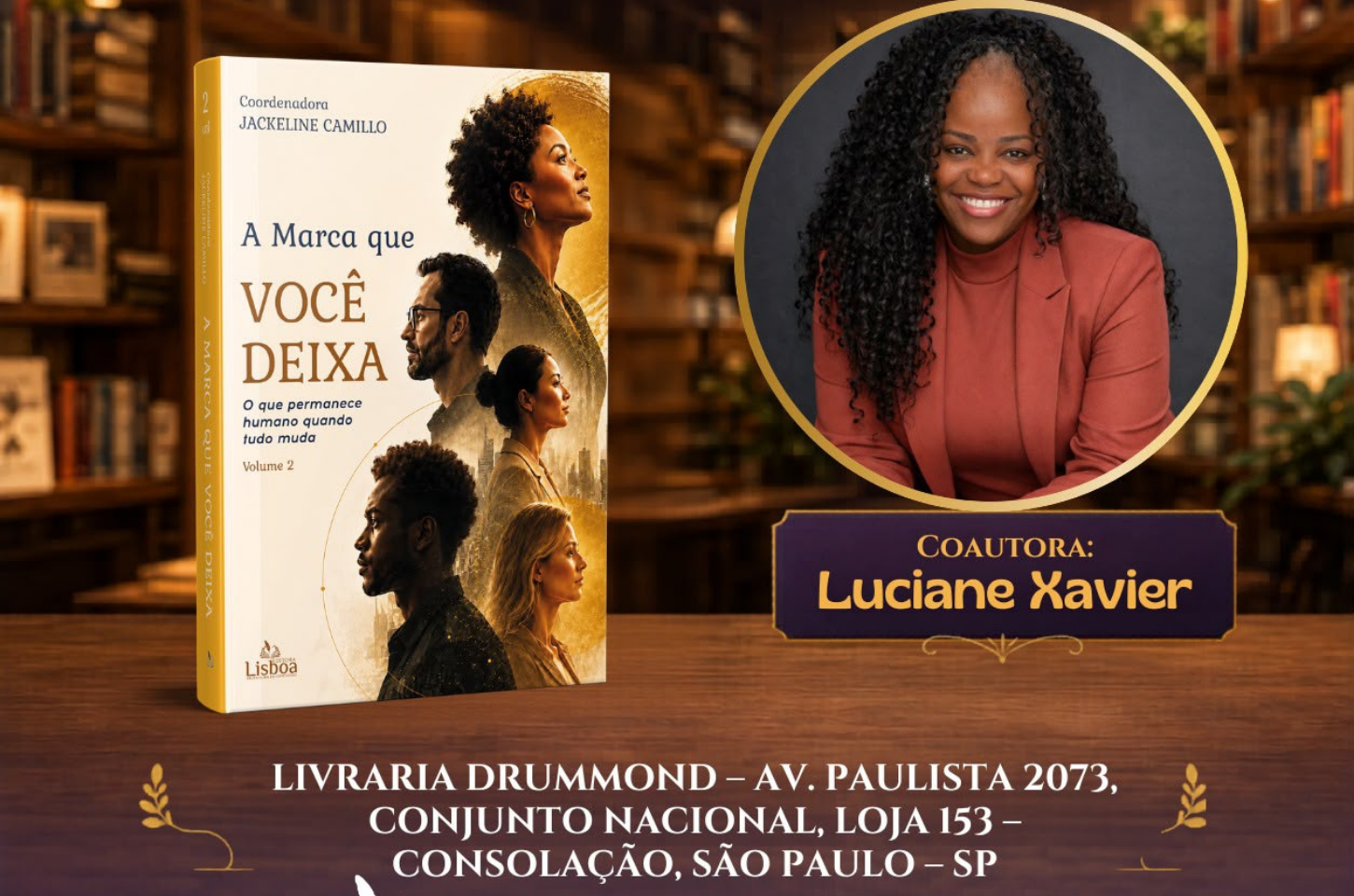 Luciane Xavier celebra participação como coautora em livro sobre legado, propósito e transformação humana