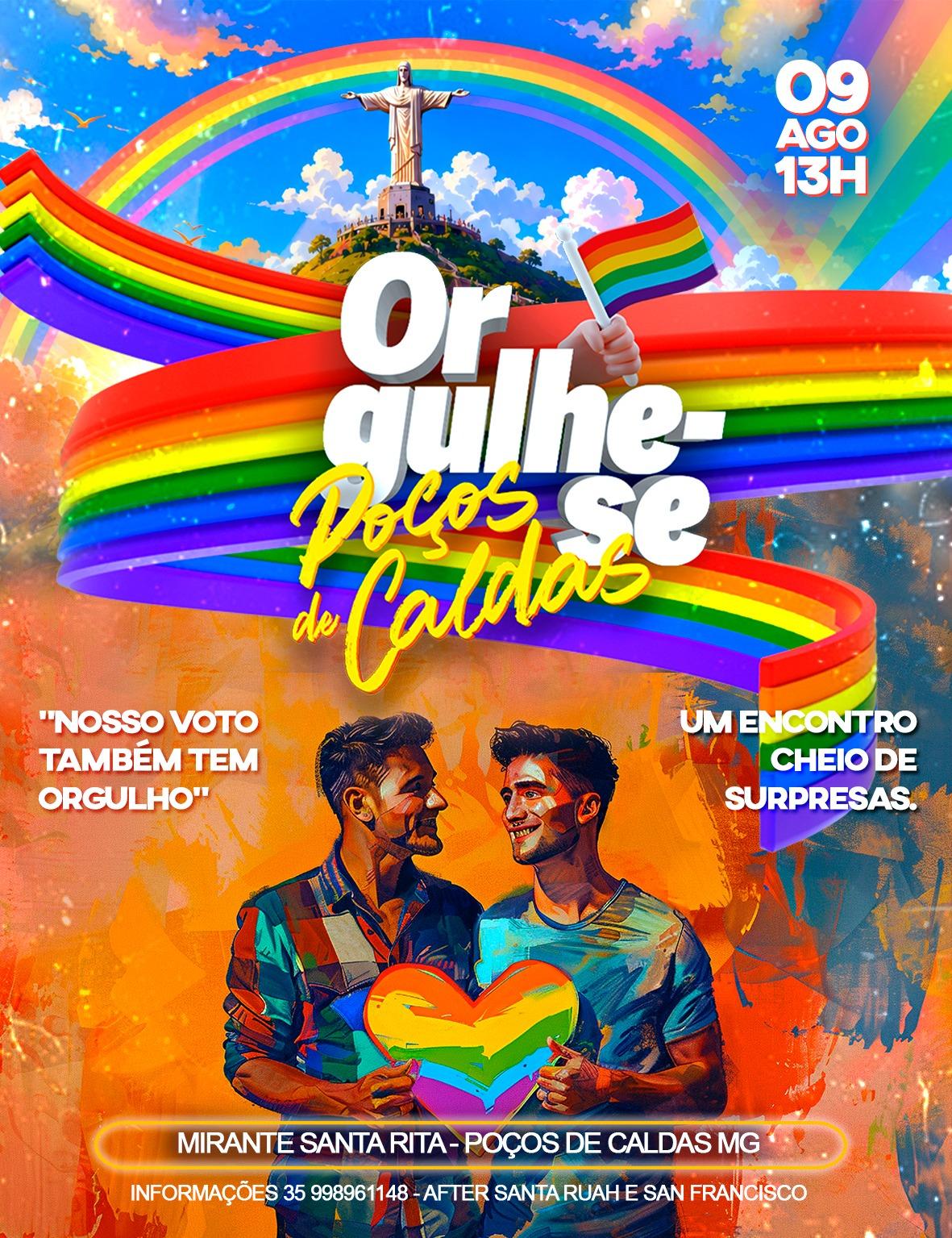 Orgulhe-se Poços de Caldas 2026 celebra diversidade e cidadania com tema voltado à participação política