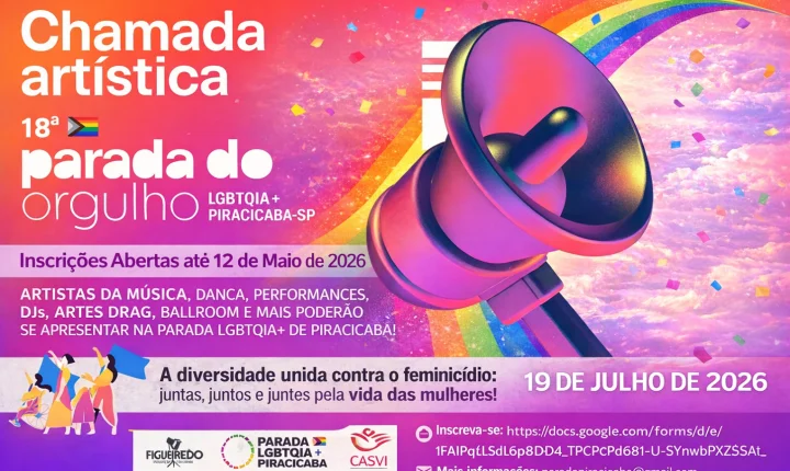 18ª Parada LGBTQIA+ de Piracicaba abre chamada artística e reforça papel cultural e político do evento