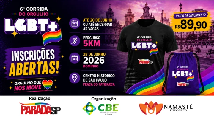 6ª Corrida do Orgulho LGBT+ de São Paulo abre inscrições para edição de 2026