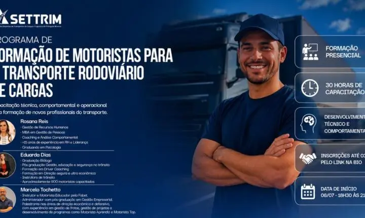 SETTRIM lança programa gratuito de formação contínua para motoristas sem experiência em Uberlândia