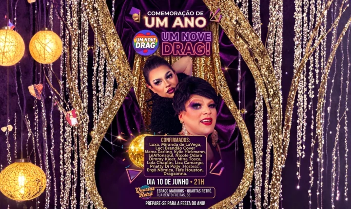 Um Nove Drag celebra 1 ano com festa especial e entra na programação da Mundo GTV